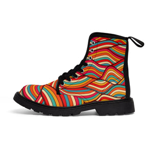 Women's Canvas Boots Retro Wave