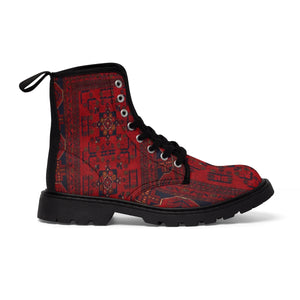 Women's Canvas Boots Khal Red