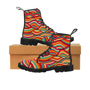 Women's Canvas Boots Retro Wave