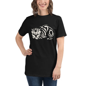 Organic T-Shirt Woodcut Cat
