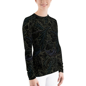 Women's Rash Guard Dark Garden