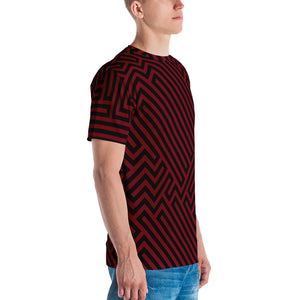 Men's T-shirt Square Maze Red